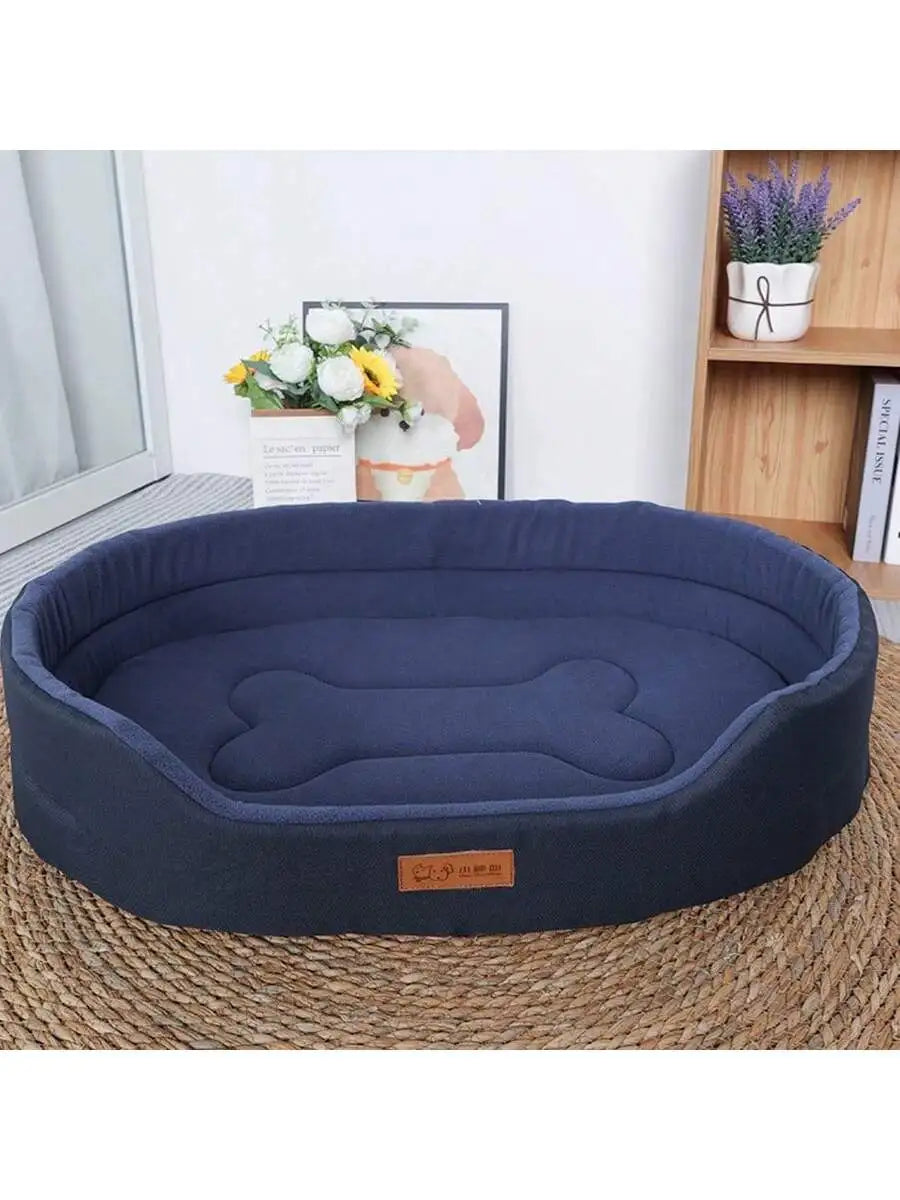 1pc Removable & Washable Pet Bed, Suitable For All Seasons, Semi-Enclosed Design For Small Dogs & Cats, Autumn/Winter