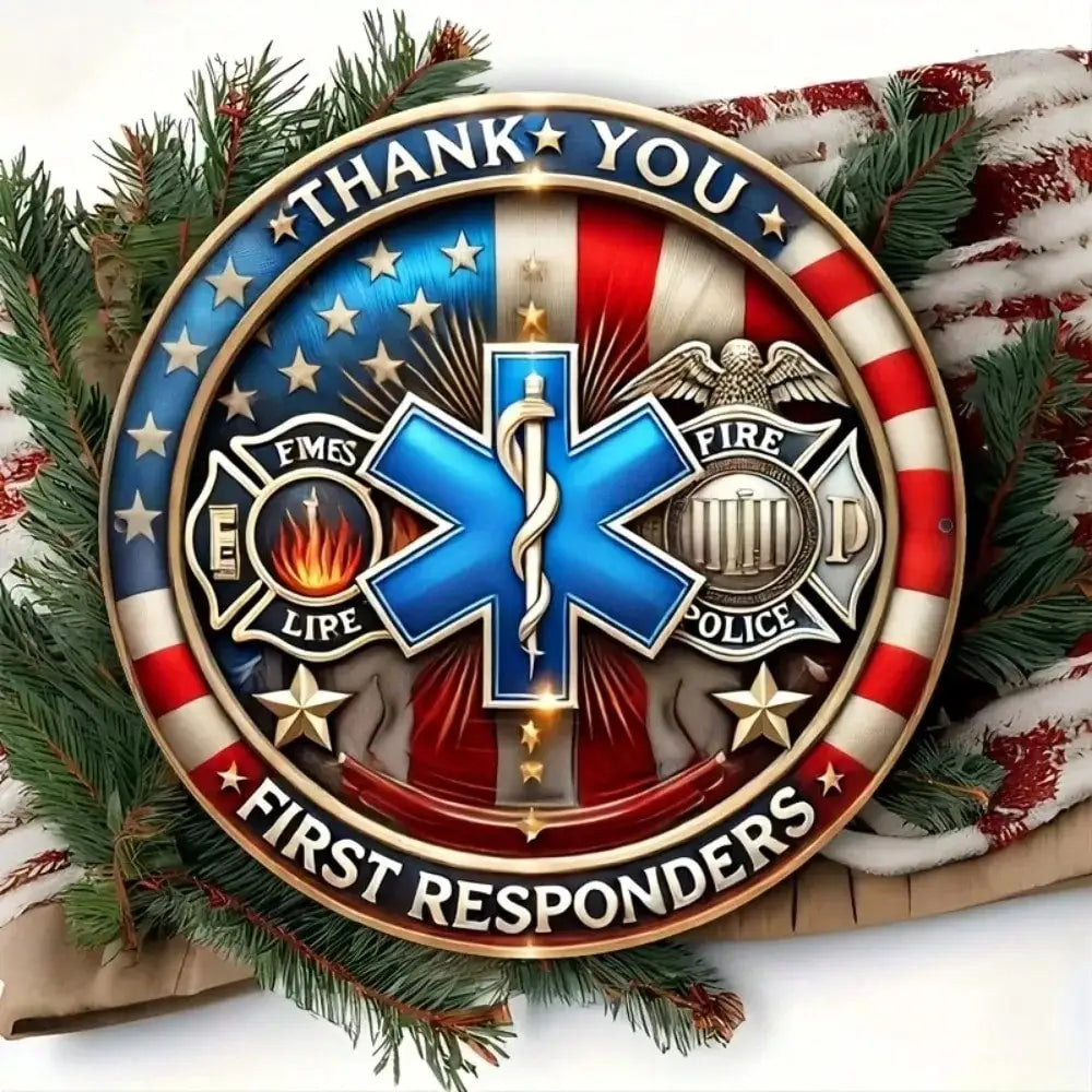 Firefighter Wall Art, Flat American Flag, Patriotic Fireman