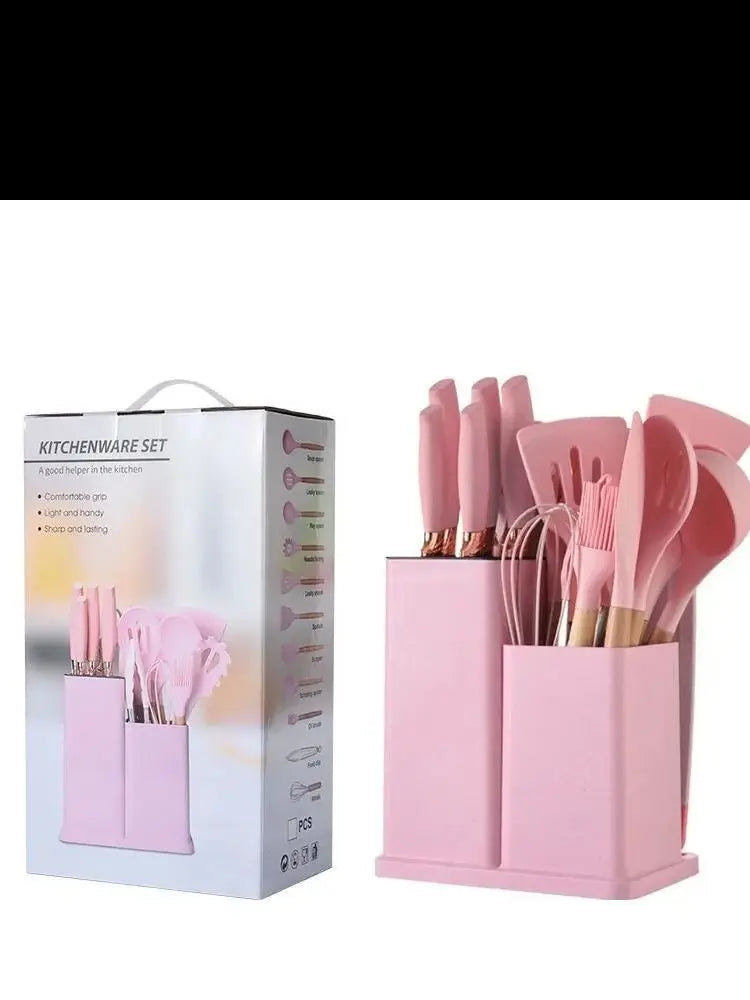 Stainless Steel & Food-Grade Silicone Kitchenware Set Multi-Functional Combination