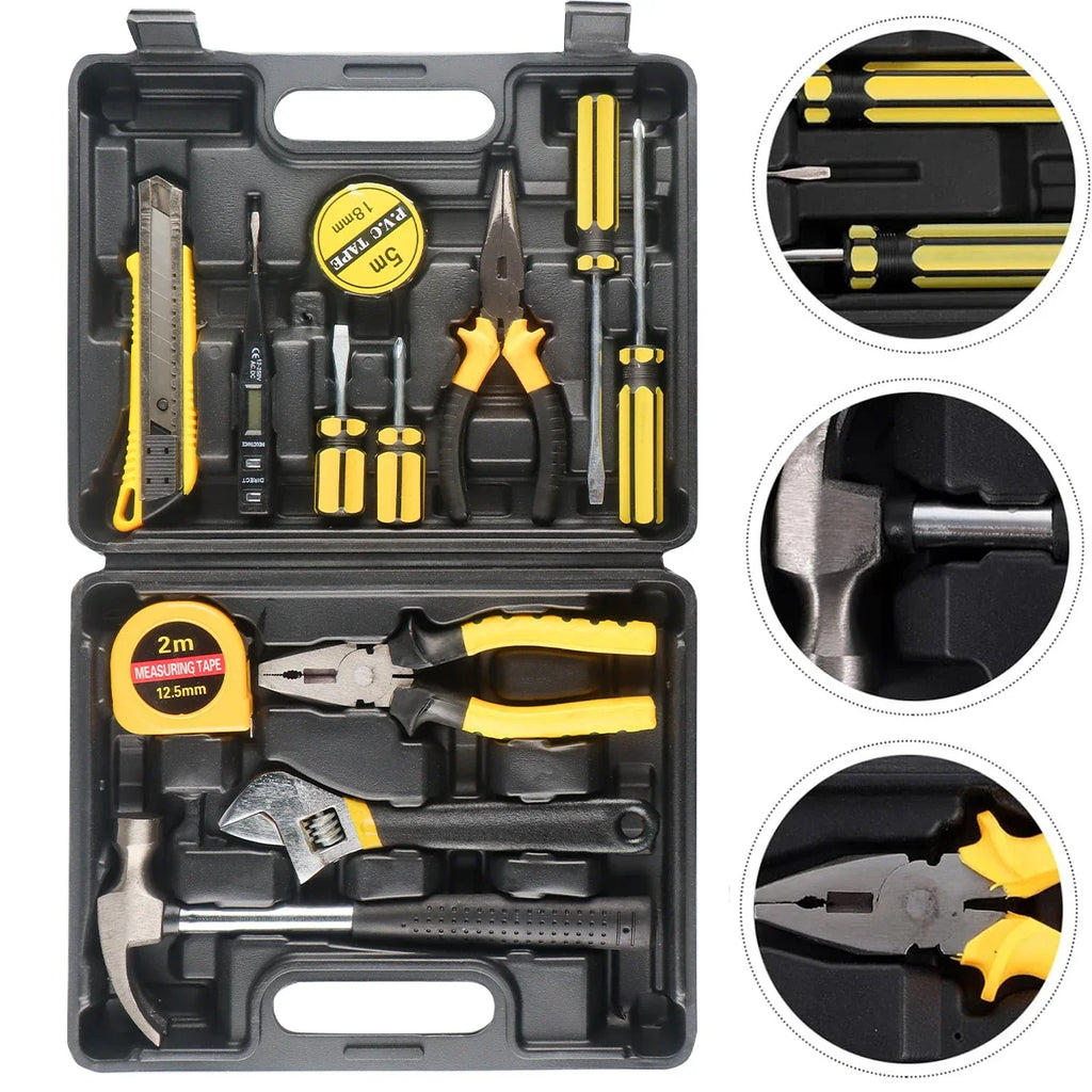8/9/12/13Pcs Hand Tool Sets, Household Home Repair, Tool Set, Screwdriver Tool Box Set, Scissors Claw Hammer