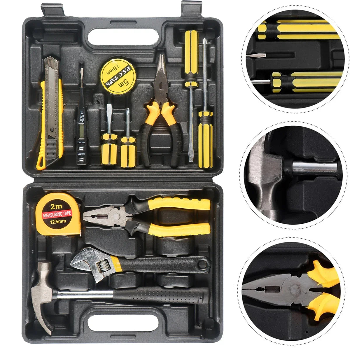 8/9/12/13Pcs Hand Tool Sets, Household Home Repair, Tool Set, Screwdriver Tool Box Set, Scissors Claw Hammer