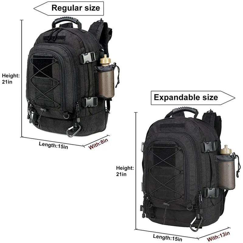 60L Military Tactical Backpack ,Army Rucksack, Outdoor Travel, Hiking , Rucksacks, Camping Hunting,