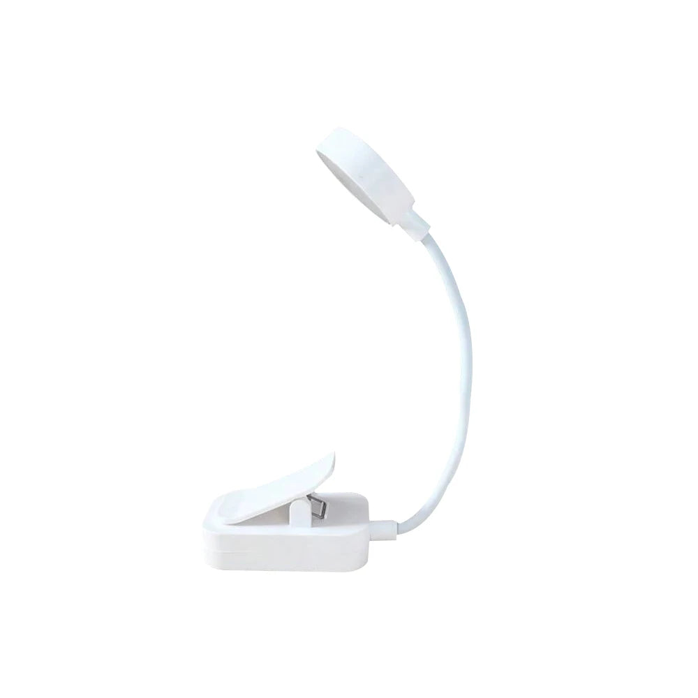 LED Clip On Book Light, Portable Reading Light, Eye Protection, Stepless Dimmable Mini Desk Lamp