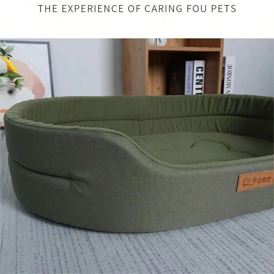 1pc Removable & Washable Pet Bed, Suitable For All Seasons, Semi-Enclosed Design For Small Dogs & Cats, Autumn/Winter