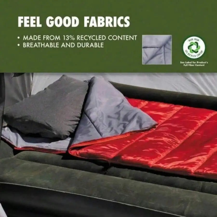 Adult Rectangular Sleeping Bag With Two-Way Zipper For Warm Nights Camping
