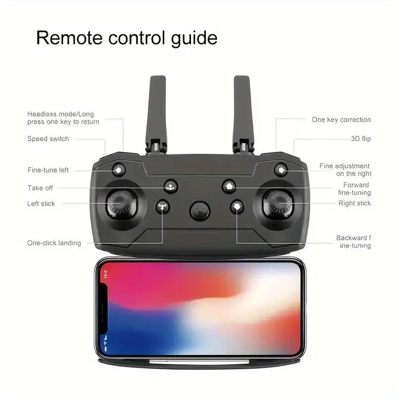 NEW Drone 4K Professinal With  Wide Angle Dual HD Camera,Foldable RC Helicopter WIFI FPV Height Hold Gifts Toys