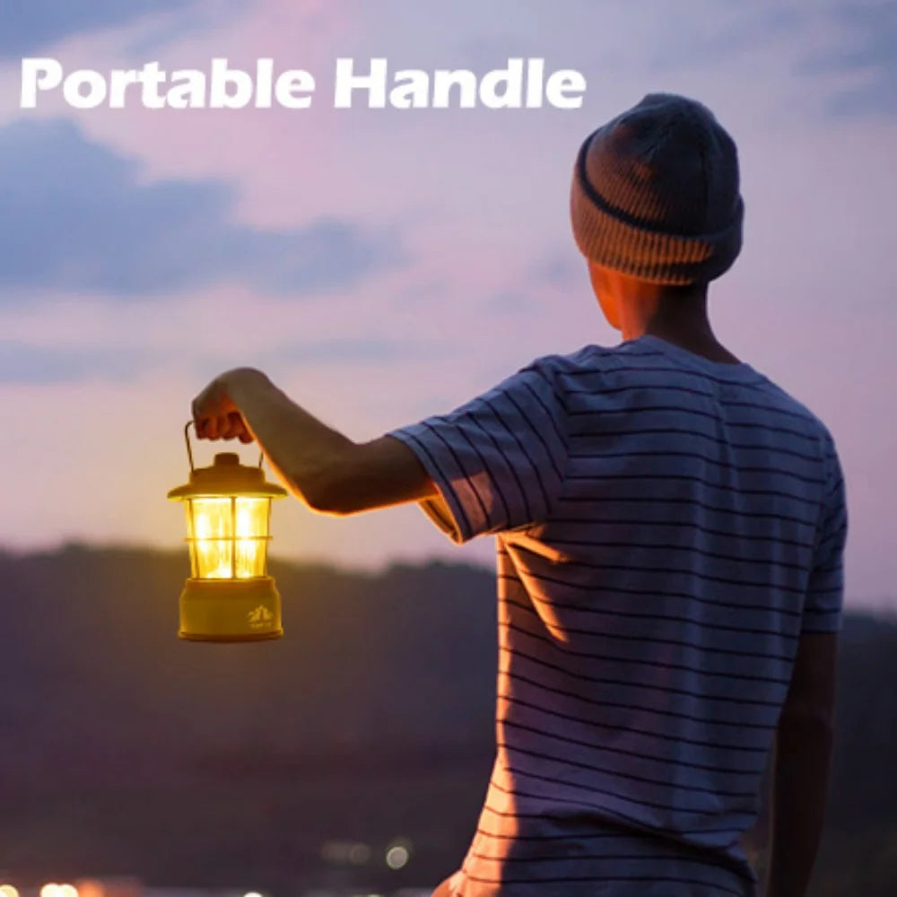 LED Camping Lantern: Portable Outdoor Light for Camping Hiking Fishing Picnic Emergency 4xAA Battery Powered (Not Included)