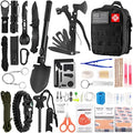 Emergency Survival Kit and First Aid Kit, 142Pcs Professional Survival Gear and Supplies Equipment