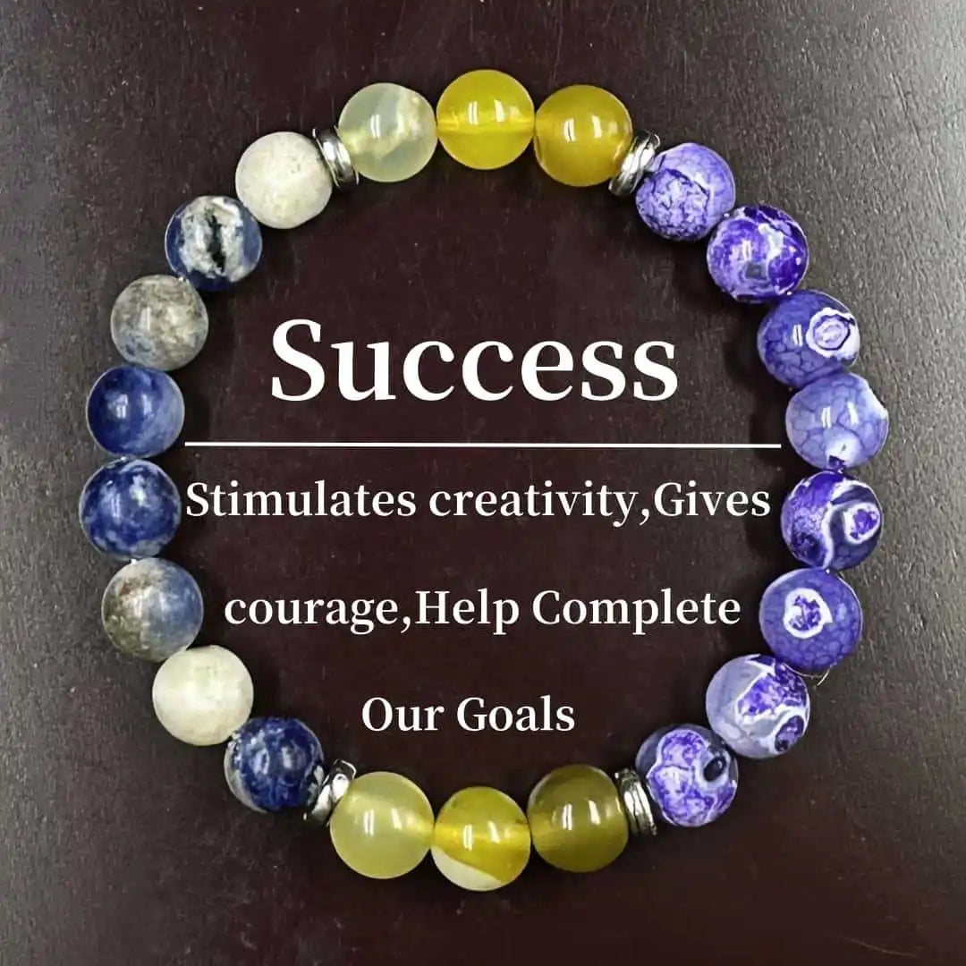 Agate Gem Beads, Healing Jewelry, Men's/Women's Bracelet