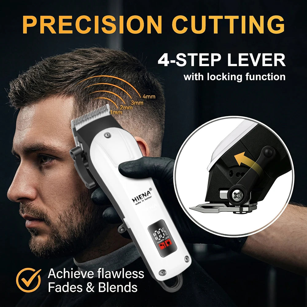 Professional Hair Clippers, Rechargeable Hair Trimmer, Men's Electric Ear and Nose Hair Trimmer Grooming Kit, Rechargeable Electric Razor, 4 Piece Set