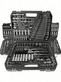 151/46pcs Comprehensive Mechanical Tool Set - 1/4", 3/8", 1/2" Deep And Standard Sockets, Ratchet Wrench Set, S2 And CR-V Socket