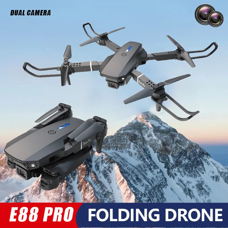 Brushless Motor Foldable Drone Optical Flow Drone 360° Rolling Trajectory Flight Headless Mode Speed Adjustment APP Control Drone