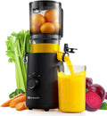 Large Feed Chute Cold Press Juicer Machine for Whole Fruits and Vegetables, 64oz Capacity Slow Masticating Extractor with AC Mot