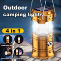 LED Camping Lantern, Outdoor Solar Camp Tent Lamp, USB Rechargeable, Portable Emergency Lights,
