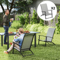 Folding Patio Chairs Set of 2, Portable Camping Chairs, Gray