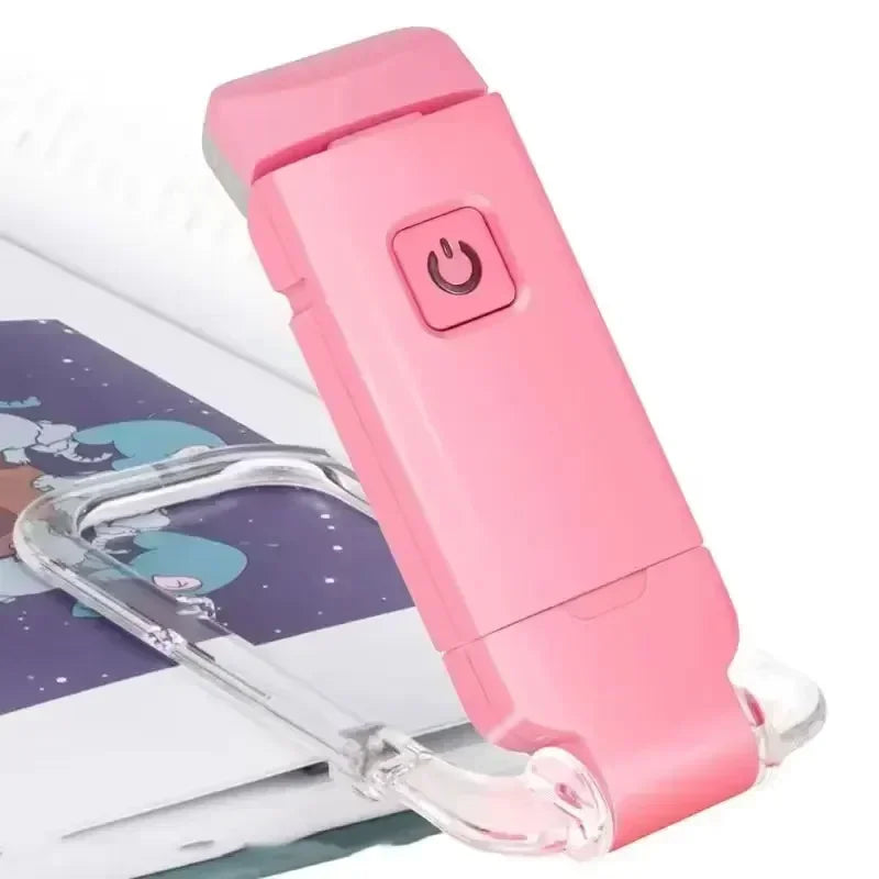 Clip On Book Light Rechargeable,Reading Light,Adjustable Brightness Mini LED Bookmark Lamp,Portable Bedside Desk Lamp for Night