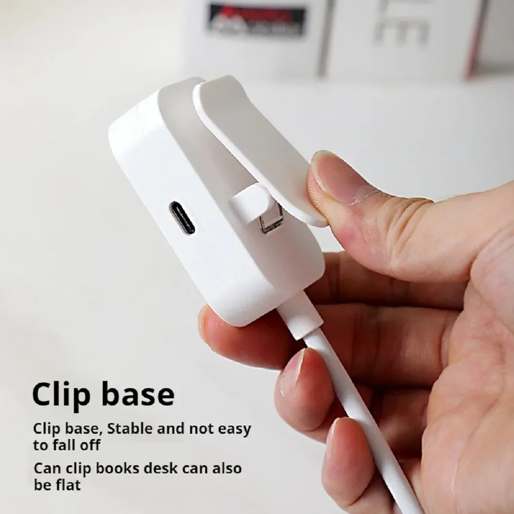 Mini LED Clip On Book Light, Eye Caring 3 Color Modes Portable Reading Lamp, Battery & USB Powered Bedside Night Light