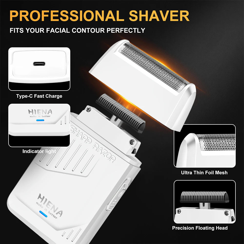 Professional Hair Clippers, Rechargeable Hair Trimmer, Men's Electric Ear and Nose Hair Trimmer Grooming Kit, Rechargeable Electric Razor, 4 Piece Set