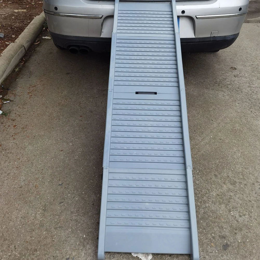 Folding Portable Pet Stair Ramp Non-Slip Rug Surface Extra Wide Pet Ramp Stairs for Large Dogs SUV Truck