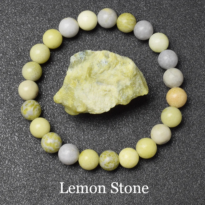 Golden Obsidian Stone Beads Bracelet Men Women Golden Light Rainbow Obsidian Raw Stone Round Bead Natural Energy Jewelry