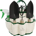 8-Piece Garden Hand Tool Set - Canvas Tote Gardening Tool Kit with, Pruner, Rake, Trowel, Shovel, Spray Bottle