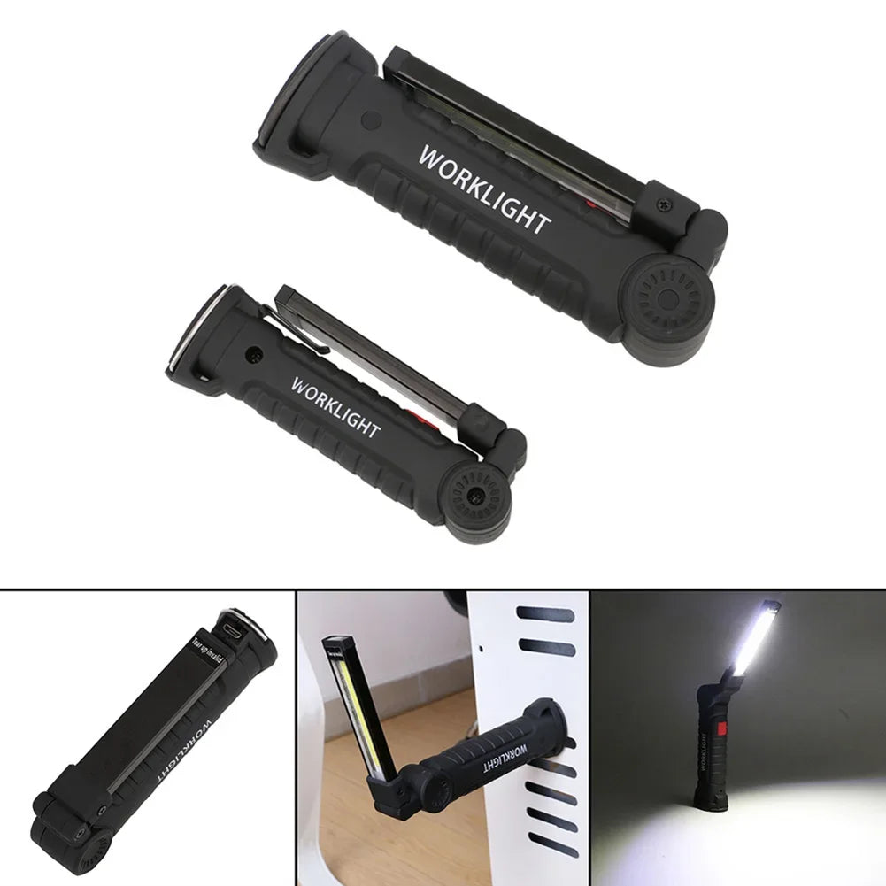 Portable High Power LED Flashlight USB Rechargeable Camping Lamp Car Repairing Work Light Hanging Hook Magnet 5 Modes