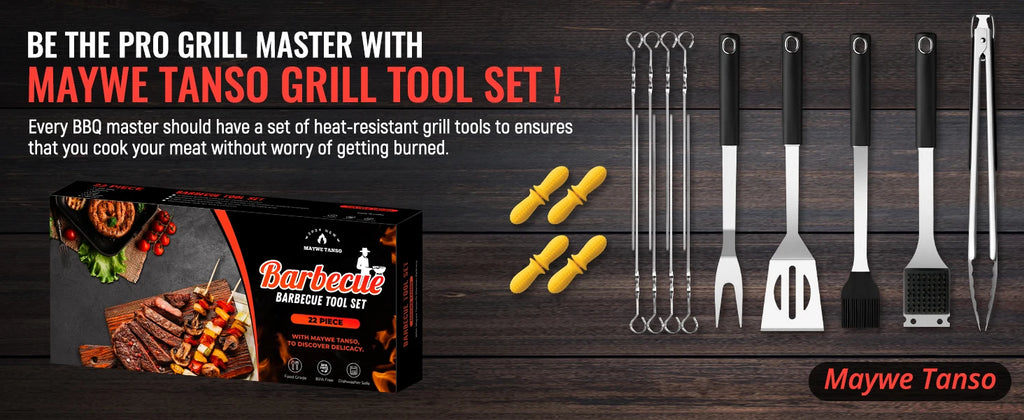 BBQ Accessories, Grill Tools, Stainless Steel Barbecue Grill Accessories, Professional Barbecue Utensils, Camping/Backyard Grilling Gifts for Men/Women