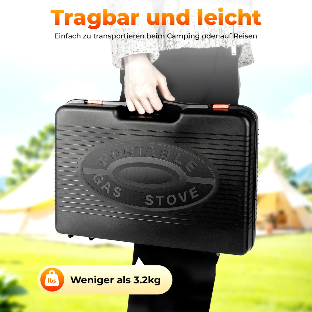Portable Camping Gas Grill/Stove, Butane Gas Burning Grill, Barbecue Grill