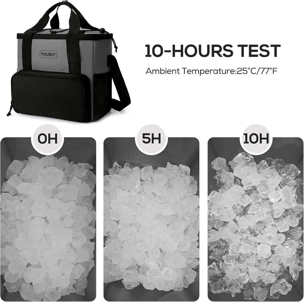 Small Soft Cooler Bag Insulated, 24Can Lunch Cooler Bag, Ice Chest, 14.6L Leakproof & Portable Coolers for Picnic, Beach, Camping, Work, Travel, Trip