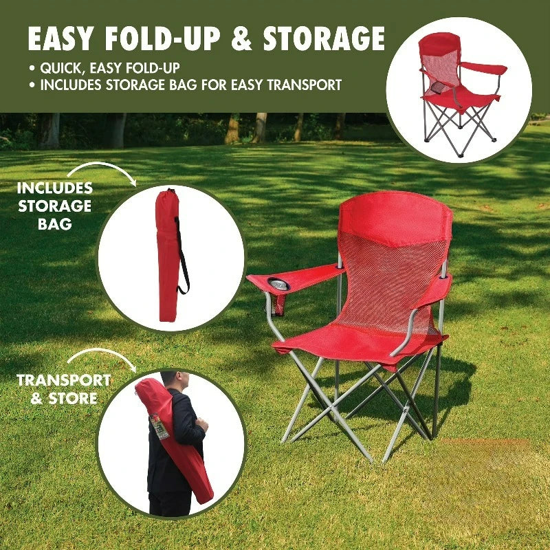 Basic Chair Mesh, Red, Adult