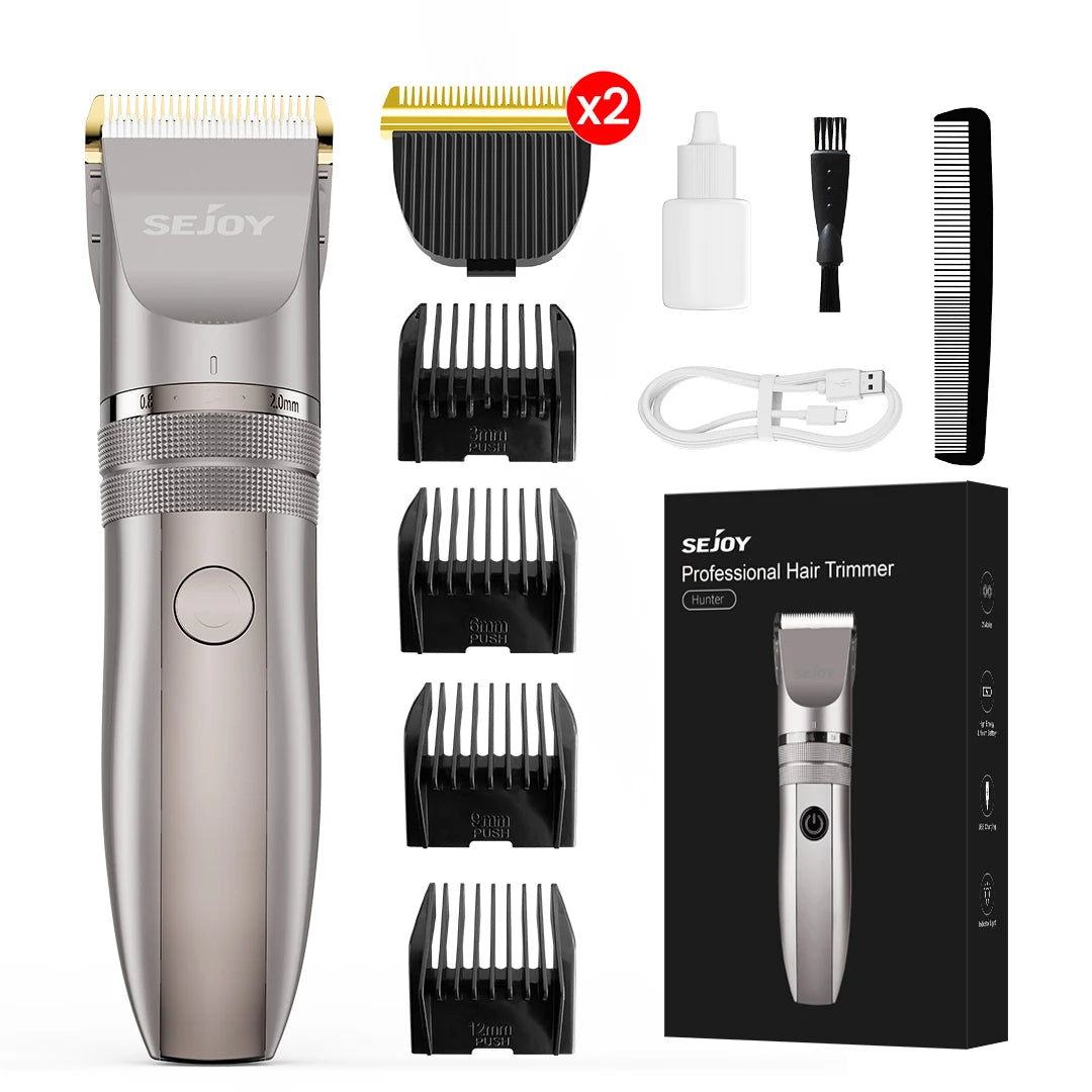 Electric Hair Clippers, Men Professional kit, USB Rechargeable Men's Barber Hair and Beard Trimmer For Men Kids