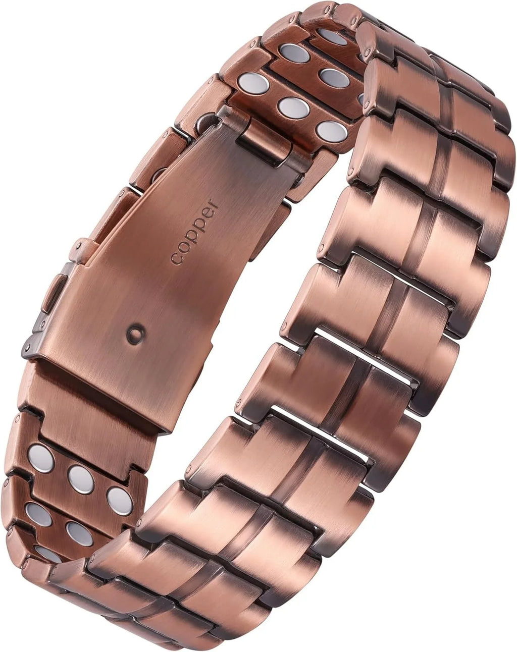 3-Row Magnet Design, Ultra Strength Magnetic Bracelet 99.99% Pure Copper Wristband Adjustable Jewelry Gift with Sizing Tool