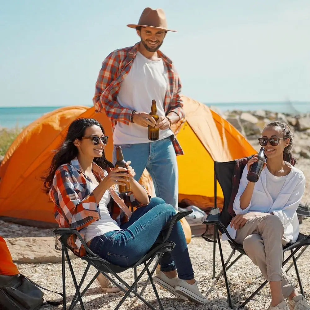 Portable Lightweight Folding Chairs for Adults & Teens, 250 lbs Capacity, Ideal for Camping, Beach, Picnics, Outdoor Events