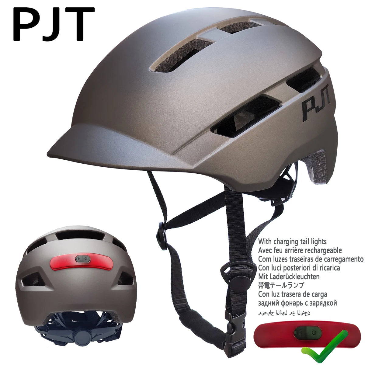 New Cycling Helmet, In-Mold Mountain Road USB Rechargeable Tail light Bicycle Bike Helmet,  Cycling Helmet