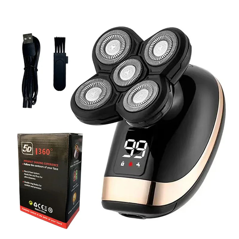 5 IN 1 Electric Razor, shaving, Beard Razor, Wet-Dry Dual Use Waterproof Fast Charging