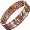 3-Row Magnet Design, Ultra Strength Magnetic Bracelet 99.99% Pure Copper Wristband Adjustable Jewelry Gift with Sizing Tool