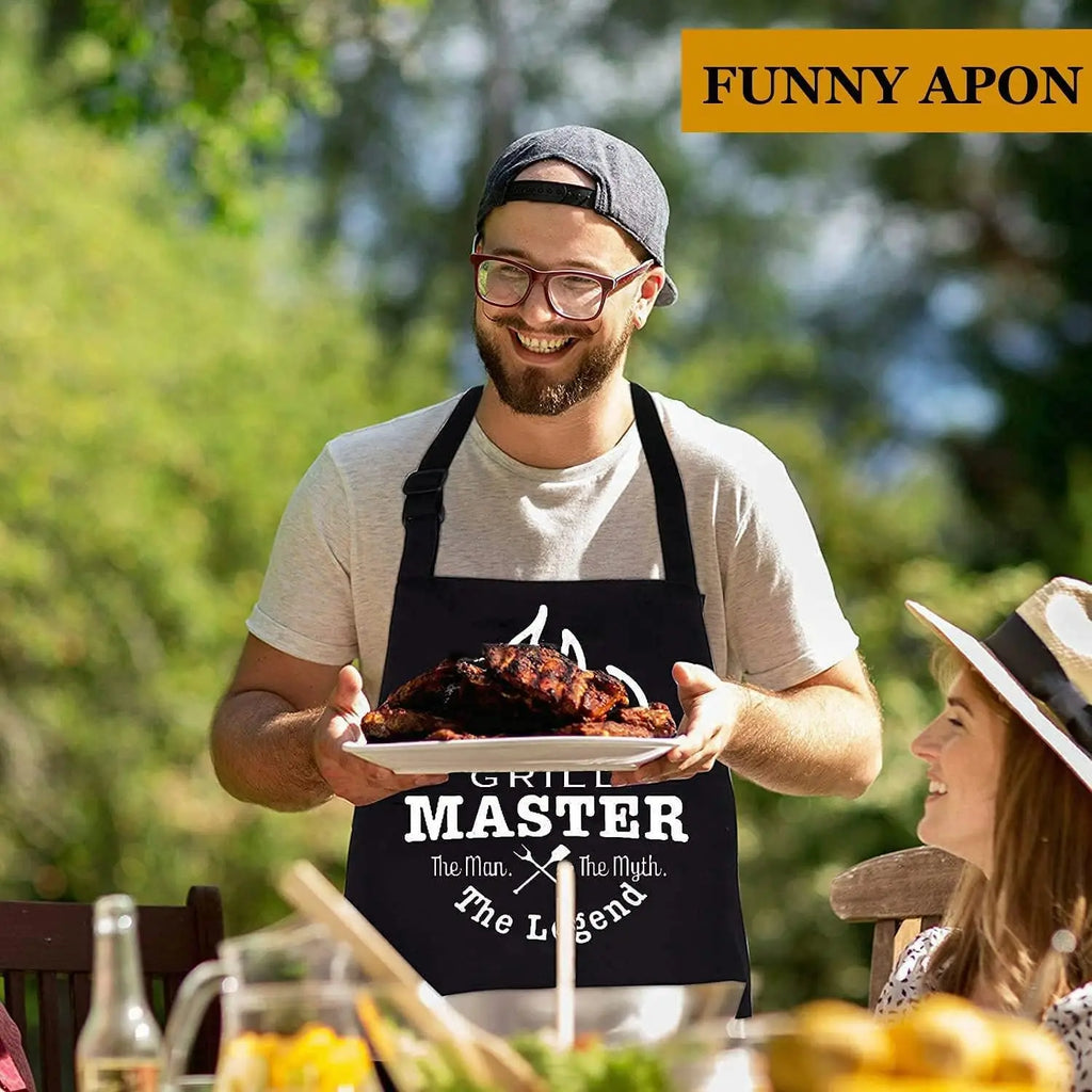 Grill Set with Apron for Men, BBQ Accessories, Outdoor Grilling Gifts, Camping Grill Kit