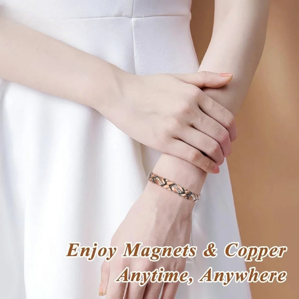 Pure Copper Bracelets, Ultra Magnetic Bracelets with 3500 Gauss Magnets,