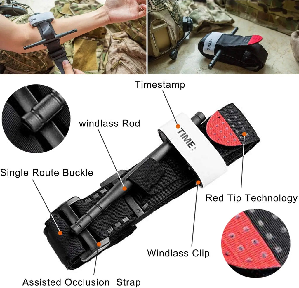 50pcs Trauma Survival First Aid Kit, Camping Gear Supplies Emergency Survival Kit, Hiking Kit