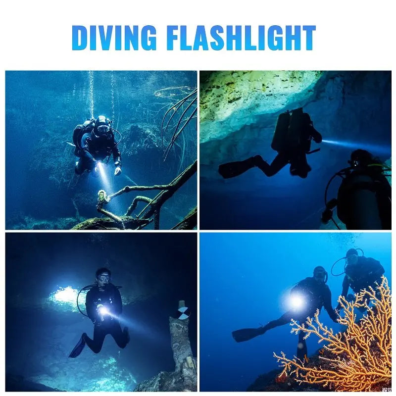 SD05 Scuba Diving Flashlight XHP50.2 Super Bright 3000lm 21700 Battery Dive Torch with Magnetic Switch 5000K 6500K
