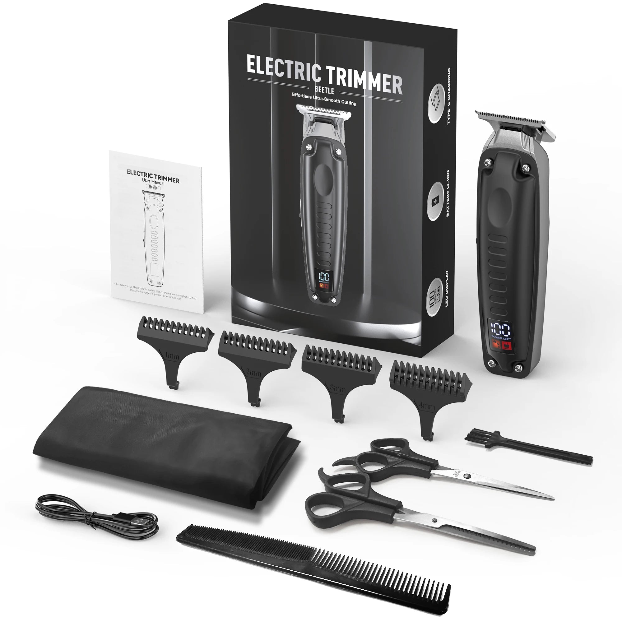 Professional Hair Clippers for Men Hair Trimmer Kit Cordless Barber Machines Electric Men's Shaver, Gift