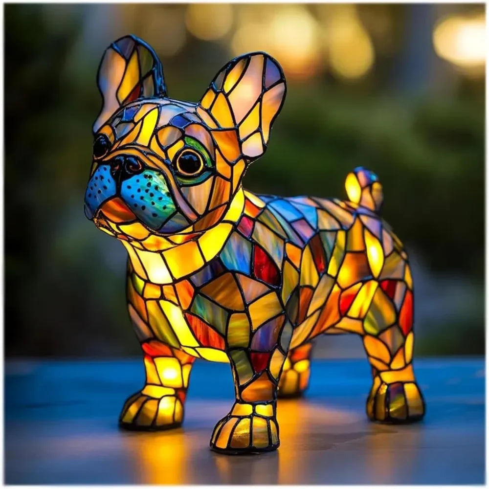 High Quality  Dog Series Art Night Light, LED Resin Animal Night Light, Handmade Desk Lamp, Desktop Decorations