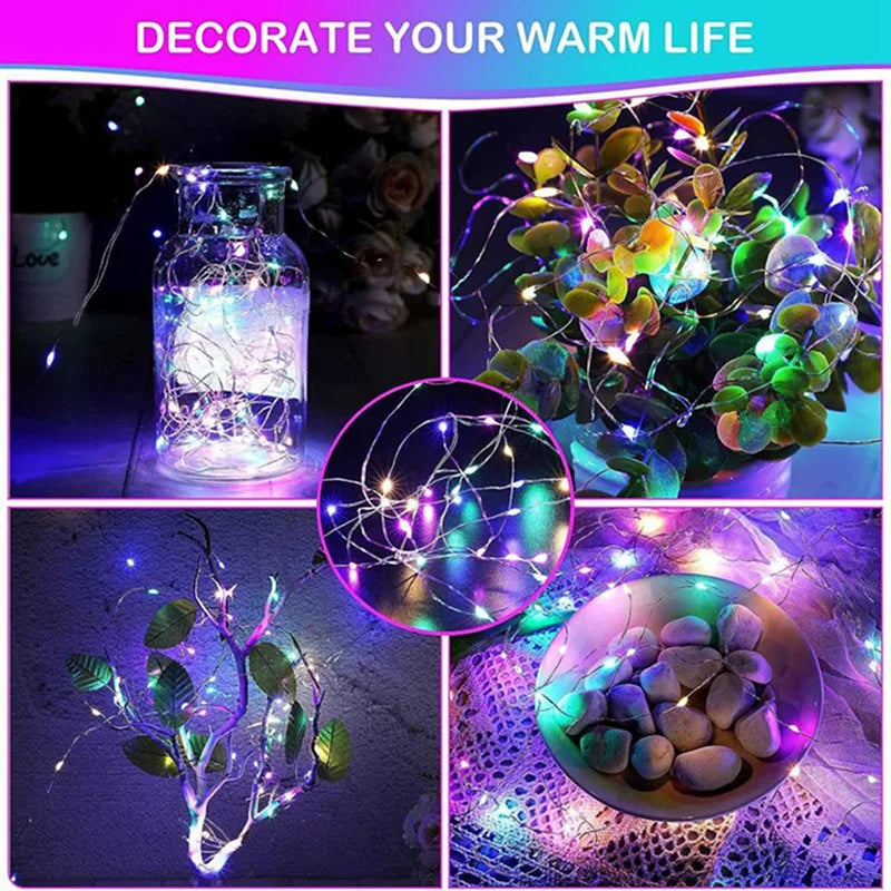 1Pack String, Led Copper Wire String, Light 1/2/3/5/10M, Battery Powered,