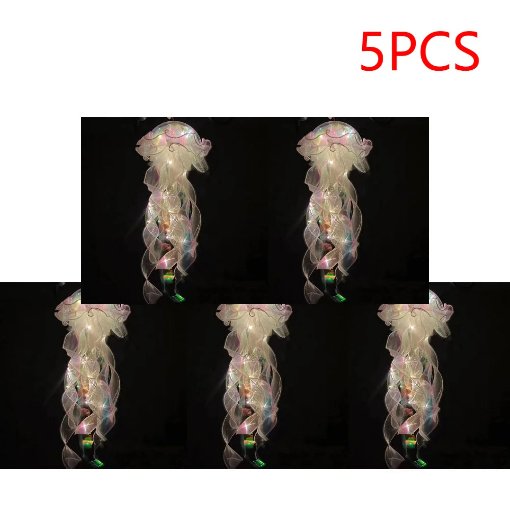5PCS Jellyfish Bedroom Night Light, Lamp,  Hanging Atmosphere Decoration, Lamp
