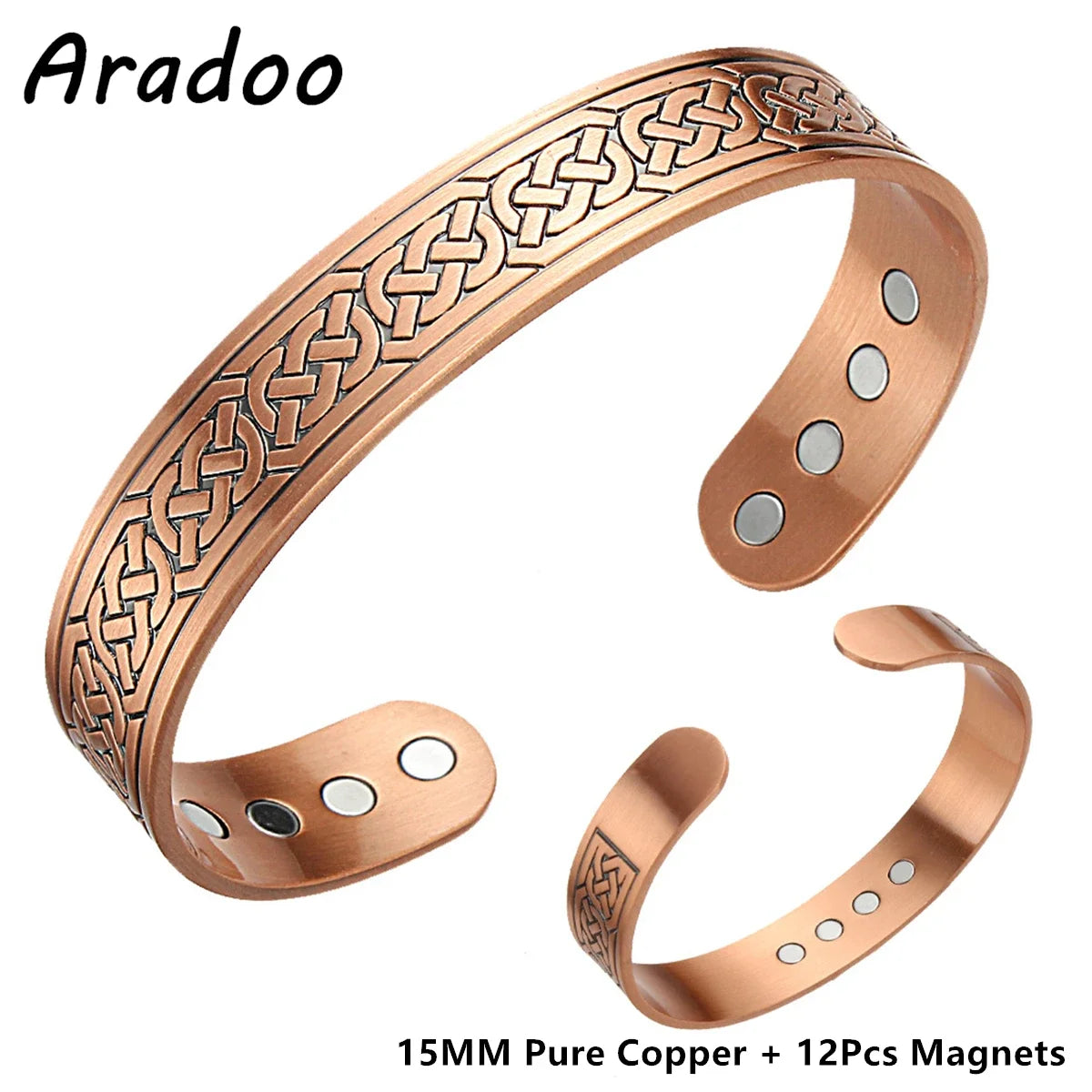 Pure Copper Bracelets for Women, 3500 Gauss Magnetic Therapy,