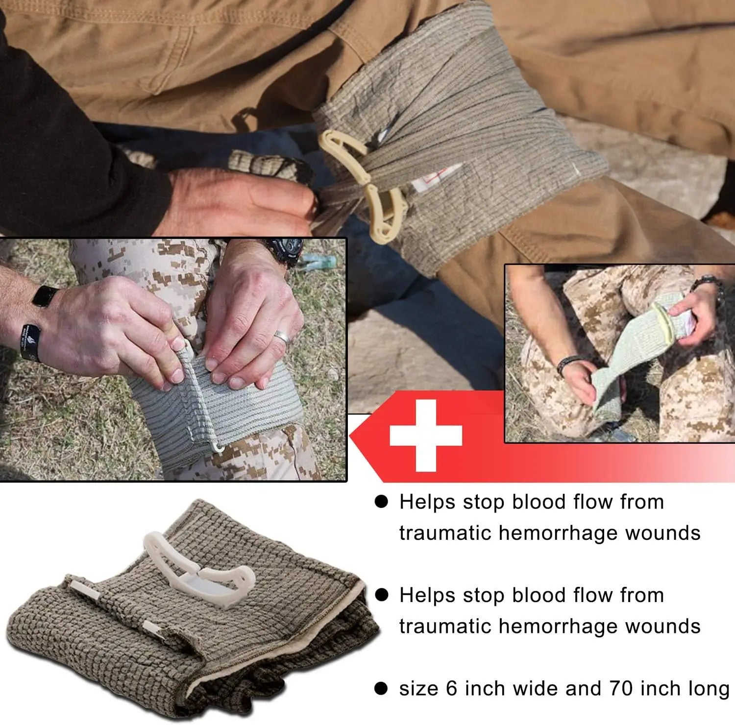 50pcs Trauma Survival First Aid Kit, Camping Gear Supplies Emergency Survival Kit, Hiking Kit
