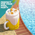 Giant Inflatable Beer Mug Ice Bucket - Large Portable Beverage Cooler for Pool Parties, Beach & BBQ - Fun Floating Drink Holder for Summer Events - Creative Party Decor & Photo Prop