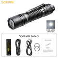 2800Lm Powerful 21700 Rechargeable XHP50B HD LED Type-C Flashlight Protable Torch EDC Flash Light IPX8 for Camping