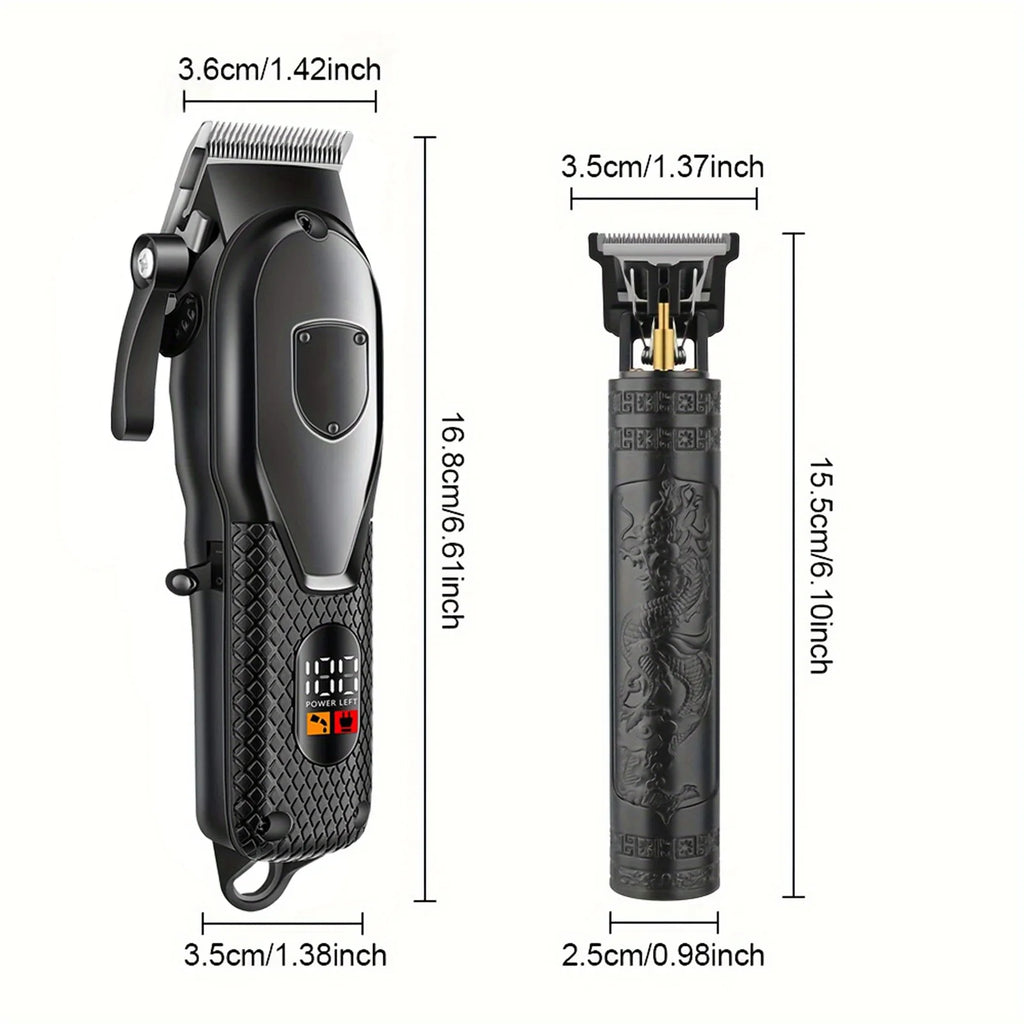 Hair Clippers Set for Men,  LED Display, Professional Cordless Hair Clipper Shaver Beard Trimmer Holiday Gift for Him