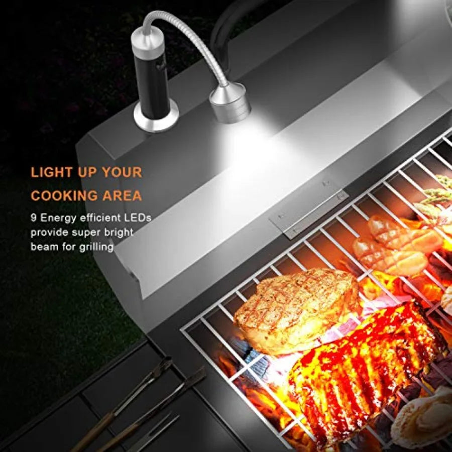 Barbecue Grill Light Grilling Accessories, for Men Dad Boyfriend Husband, Outdoor BBQ Magnetic LED Lights